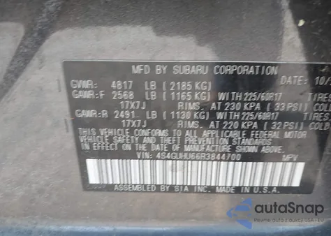 2024 Subaru Crosstrek Wilderness z USA, uszkodzony, nr VIN 4S4GUHU66R3844700